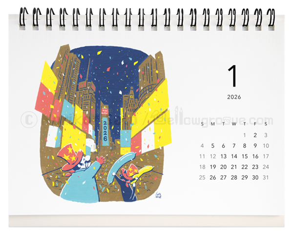 「2026年ジャンとピエールの世界旅行カレンダー」